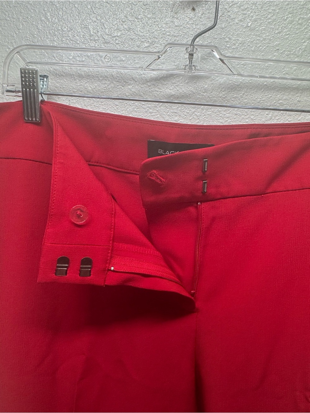 Black Label by Evan Picone Fire Red Trousers 16 Straight Leg (Runs like 14) - Picture 4 of 11